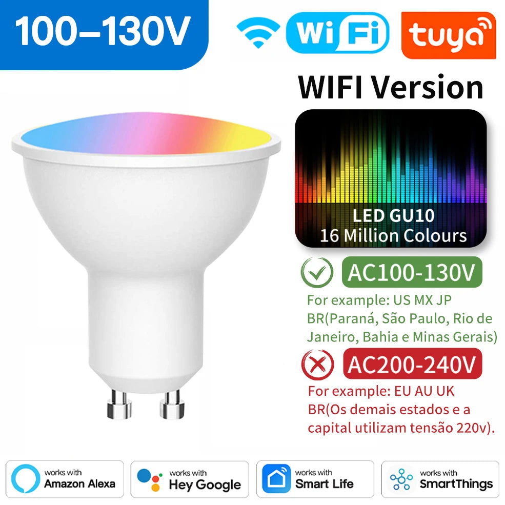 Smart Dimmable LED Light Bulb,  2700K-6500K RGB with Voice Control