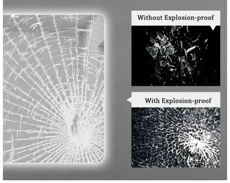 Touch-Control LED Bathroom Mirror, Anti-Fog and Waterproof